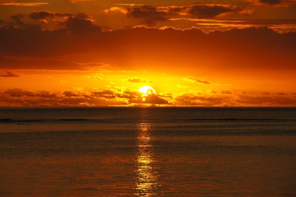 Sonnenuntergang am Beach von Mauritius Flic en Flac