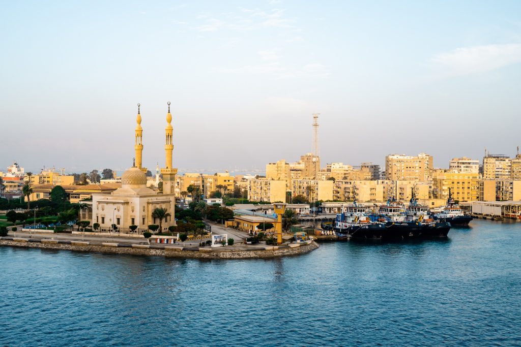 Der Suez Kanal in Ägypten